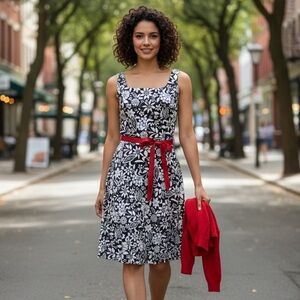 Breakin’ Loose 80’s Inspired Black/White Sundress
